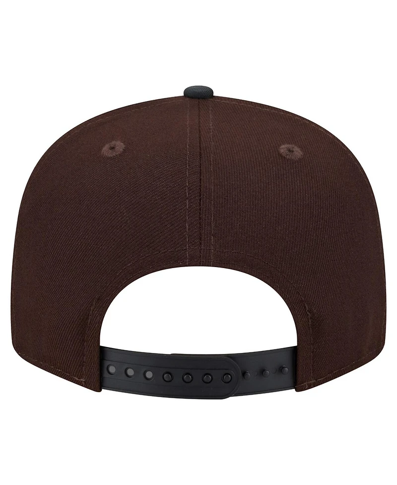 New Era Men's Dark Brown New England Patriots Burnt Wood Camo 9FIFTY Snapback Hat