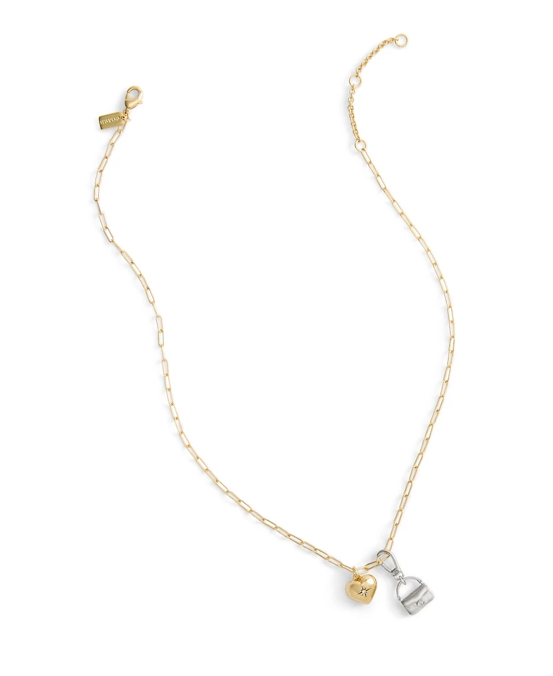 Coach Rhodium Collectible Signature Sculpted Handbag Jewelry Charm