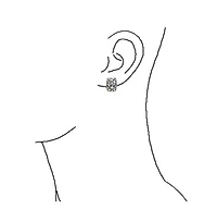 Bling Jewelry Steampunk Crystal Half Hoop Clip-On Earrings Non-Pierced Ears Silver Gold Tone