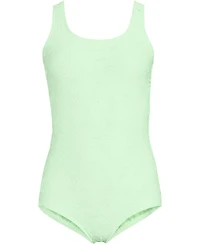 Lands' End Women's Long Tugless Low Leg Lace One Piece Swimsuit