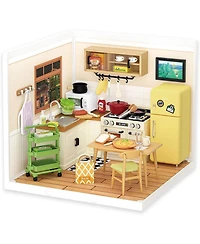 Robotime Miniature Happy Meals Kitchen Building Set Toys Playset Suitable for Mini Figures Construction Toys Diorama Kit Gifts for Teens Adults
