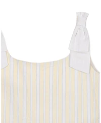 Hope & Henry Toddler Girls Linen Bow Shoulder Dress
