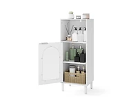 Slickblue Wood Bathroom Side Storage Cabinet with Adjustable Shelf