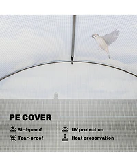 Outsunny Walk-in Tunnel house with Shelves, Hoop