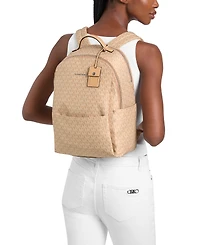 Michael Kors Sable Large Printed Signature Logo Backpack