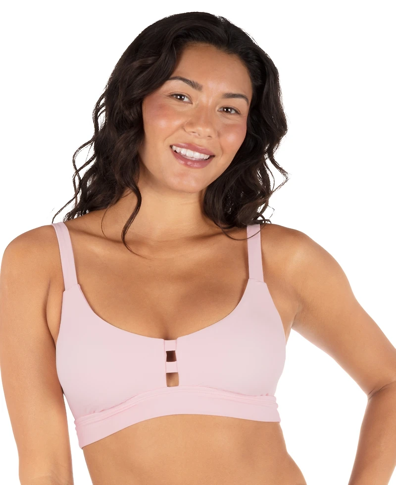 Hurley Women's Max Solid Pull-On Strappy Bikini Top