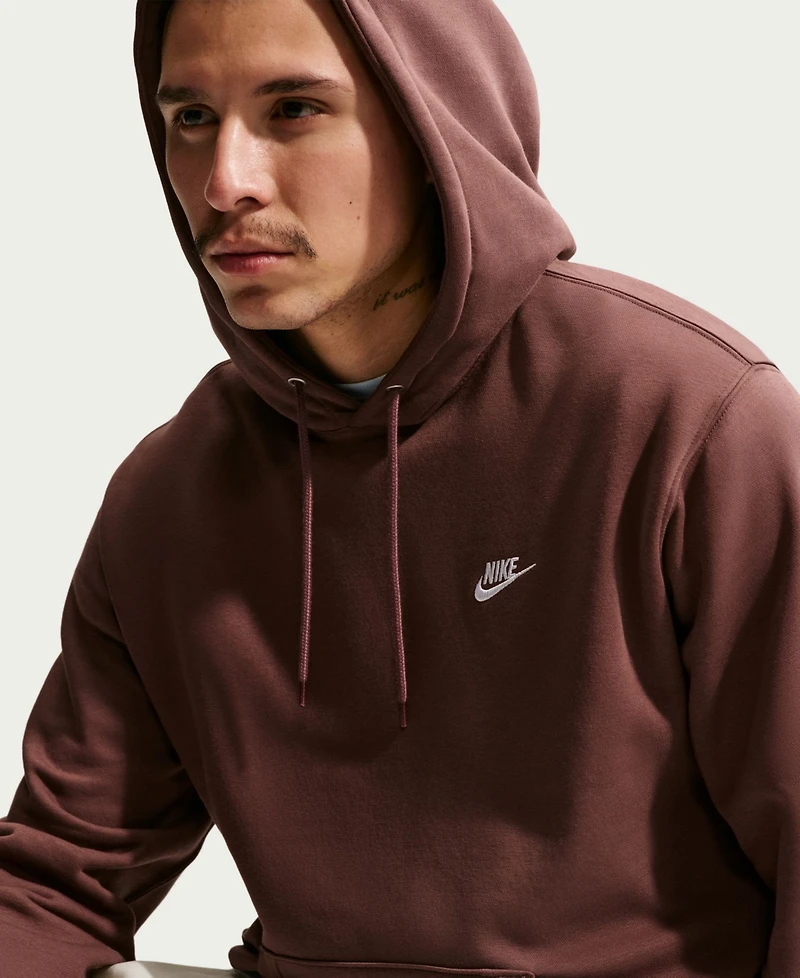 Nike Club Men's Pullover Fleece Logo Hoodie