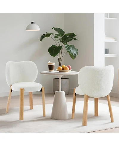 gaomon Teddy Vanity Accent Chair Set of 2