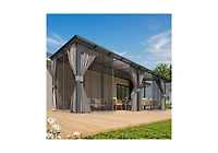 Aecojoy Wall Gazebo with Curtains and Mosquito Netting