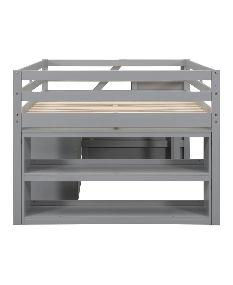 Streamdale Furniture Full Size Loft Bed with Desk