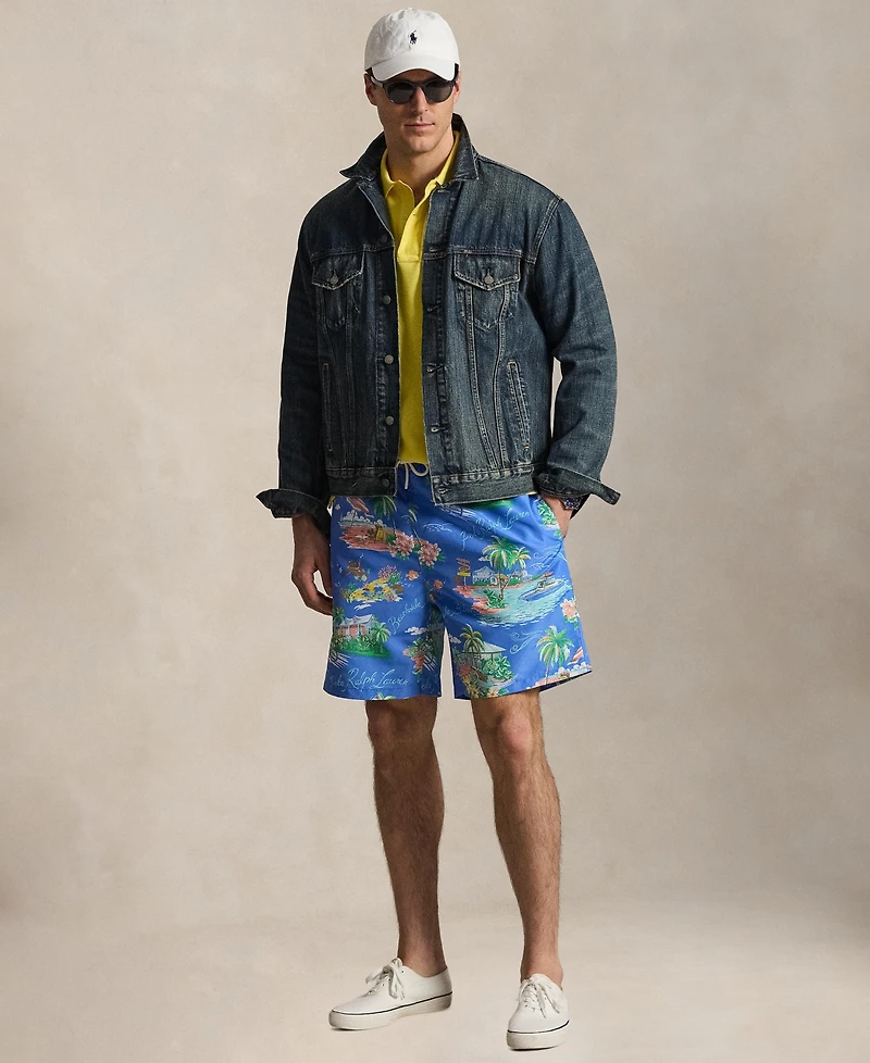 Polo Ralph Lauren Men's Big & Tall Traveler Classic Bear Swim Trunk