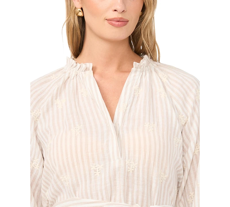 Vince Camuto Women's Ruffle Puff-Sleeve Mini Dress