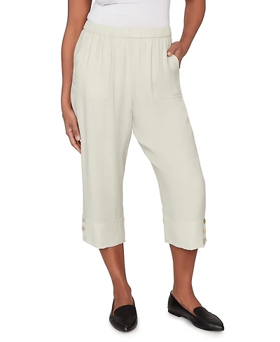 Alfred Dunner Petite Vintage Charm Relaxed Front Pocket Capri Pants