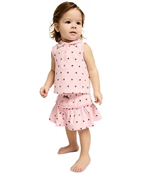 Tommy Hilfiger Baby Girls' Printed Top and Skirted Bloomers, 2-Piece Set