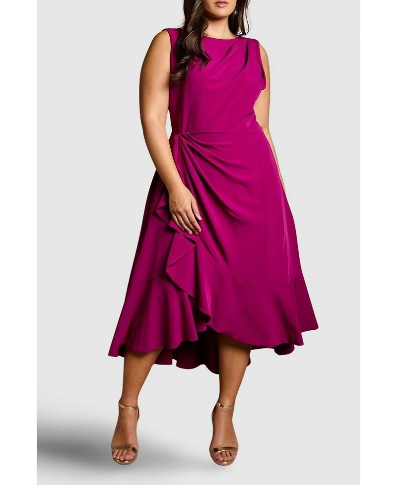 Coast Women's Crepe Ruffle Midi Dress