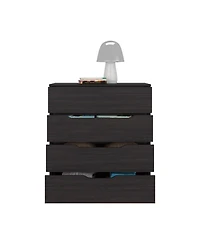 Fm Furniture Bristol 4-Drawer Dresser, Wenge