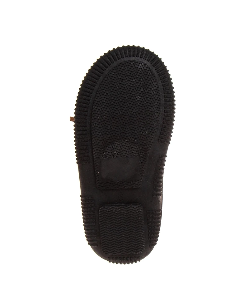 Beverly Hills Polo Club Little Boys Moccasins Slippers Classic Fuzzy Lining Cozy Indoor/Outdoor Sole Slip On Comfort