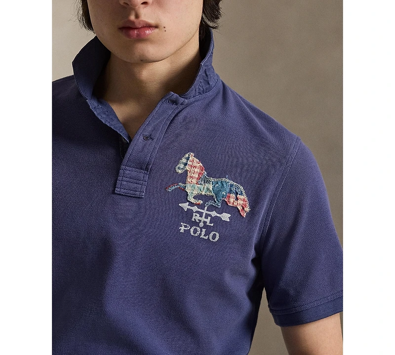 Polo Ralph Lauren Men's Short-Sleeve Ribbed Collar Shirt