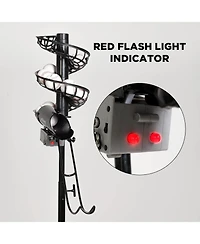 Furlihong Automatic Baseball Pitching Machine Feeder and Soft Toss Trainer 2 in 1 System w/ Height Adjustable Base and Extendable Ball Stacker