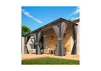 Aecojoy Wall Gazebo with Curtains and Mosquito Netting