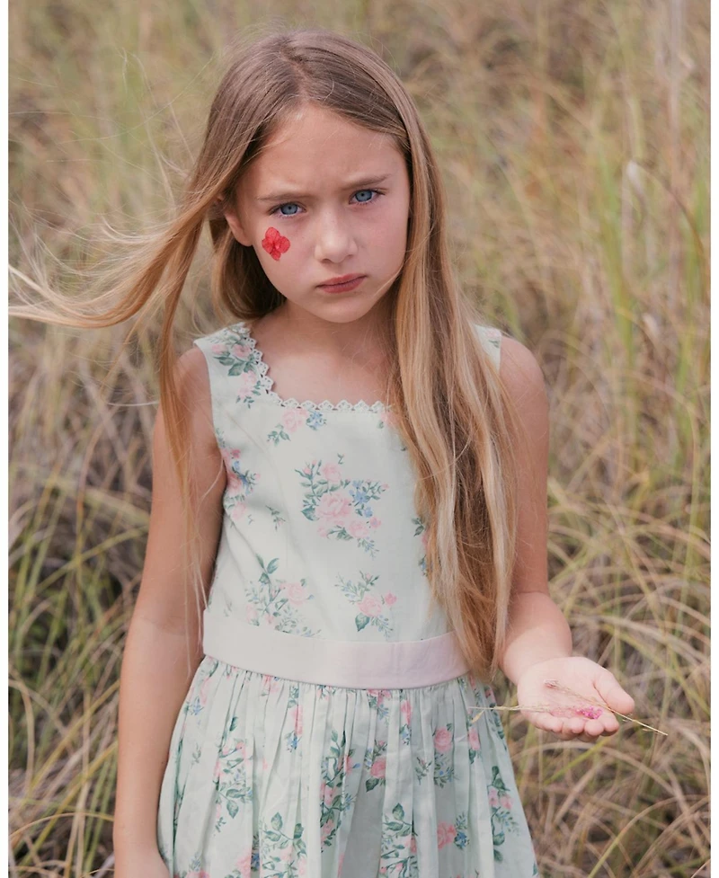 Hope & Henry Little Girls Organic Sleeveless Sateen Party Dress