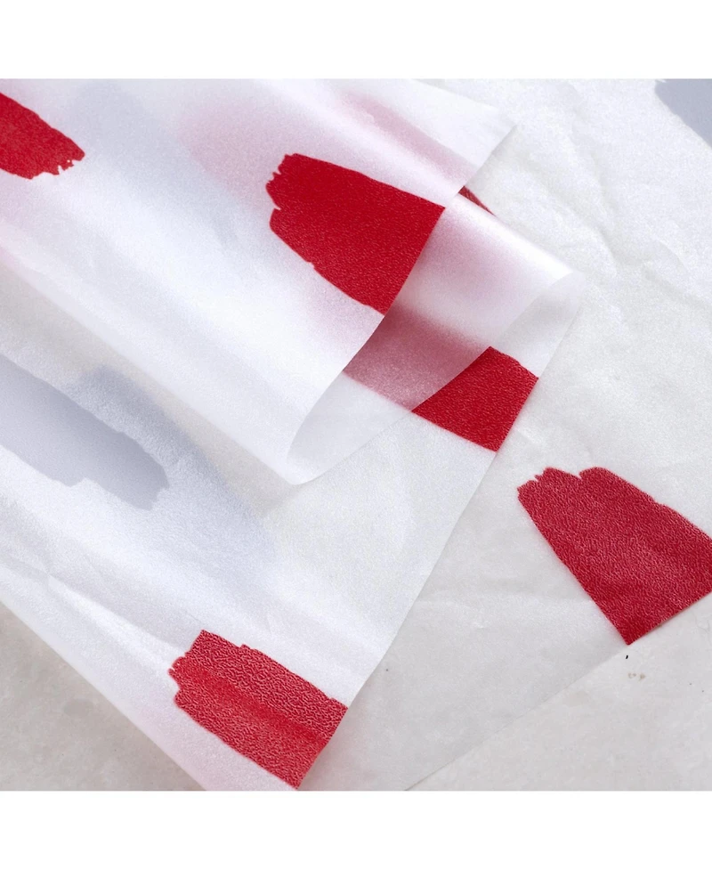 Rt Designers Collection 90 Gsm Printed Peva Glit Brush Stroke 13 Piece Shower Curtain Set 70" x 72"