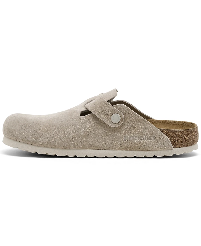 Birkenstock Women's Boston Suede Leather Casual Clogs from Finish Line
