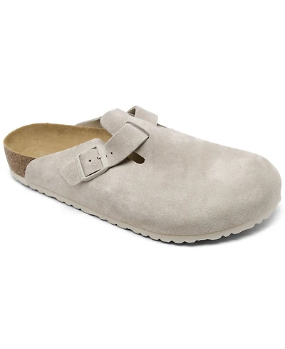 Birkenstock Men's Boston Suede Leather Casual Clogs from Finish Line