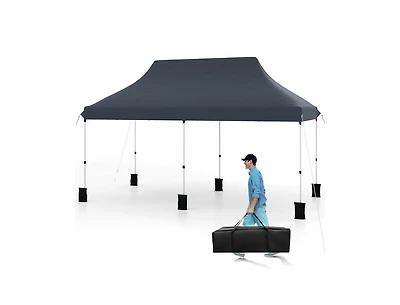 Slickblue Foldable Outdoor Canopy Gazebo with Storage Bag