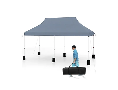 Slickblue Foldable Outdoor Canopy Gazebo with Storage Bag