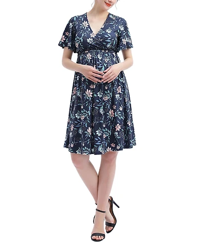 kimi + kai Maternity Annis V-Neck Nursing Dress