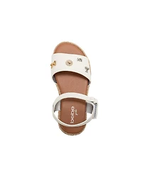 Bebe Little Girls Girl's Fashion Sandals – Dressy Shoes with Playful Charm Details