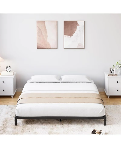 gaomon Metal Bed Frame – Heavy Duty Platform Bed with Storage Space,Steel Support,No Box Spring Needed, Easy Assembly