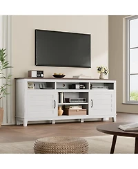 gaomon 70.9" Tv Stand, Entertainment Center with Adjustable Shelves, Farmhouse Tv Stand with Cabinet Doors,for Living Room