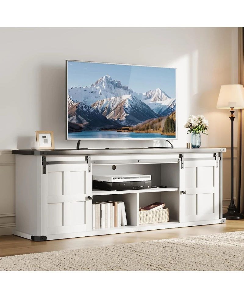 Gaomon Farmhouse Tv Stand for 75 Inch Tv