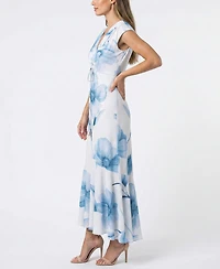 Taylor Petite V-Neck Printed Dress