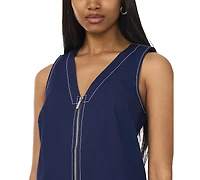 Msk Petite V-Neck Shift Dress