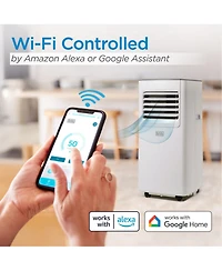 Black+Decker 8,000 Btu Portable Ac with WiFi and Remote, 3-in-1 Air Conditioner, Fan and Dehumidifier, App, Alexa and Google, Window Kit