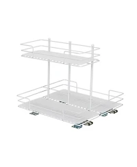 Household Essentials Glidez Paint-Finished Steel Pull-Out Storage Organizer, 2 -Tier Design