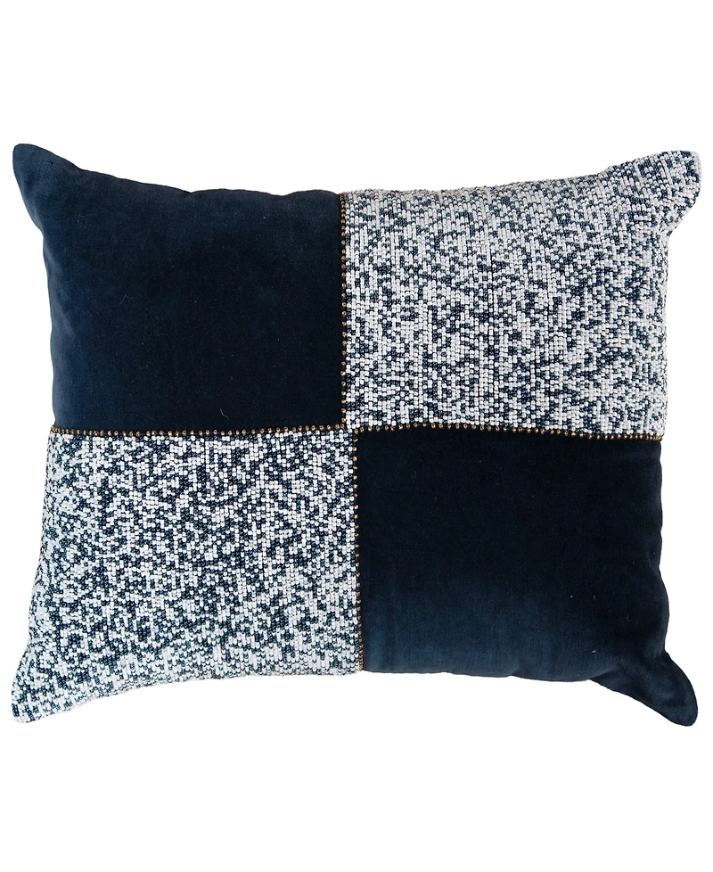 Rizzy Home Laine Cotton Velvet Decorative Pillow, 14" x 20"