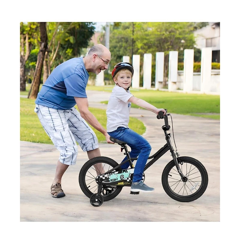 16 Inch Kids Bike Adjustable for 4-7 Years Old with Low-Step Frame