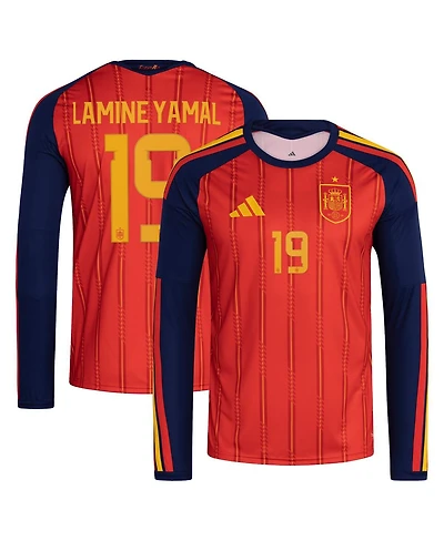 Adidas Men's Lamine Yamal Red Spain National Team 2026 Home Replica Long Sleeve Jersey