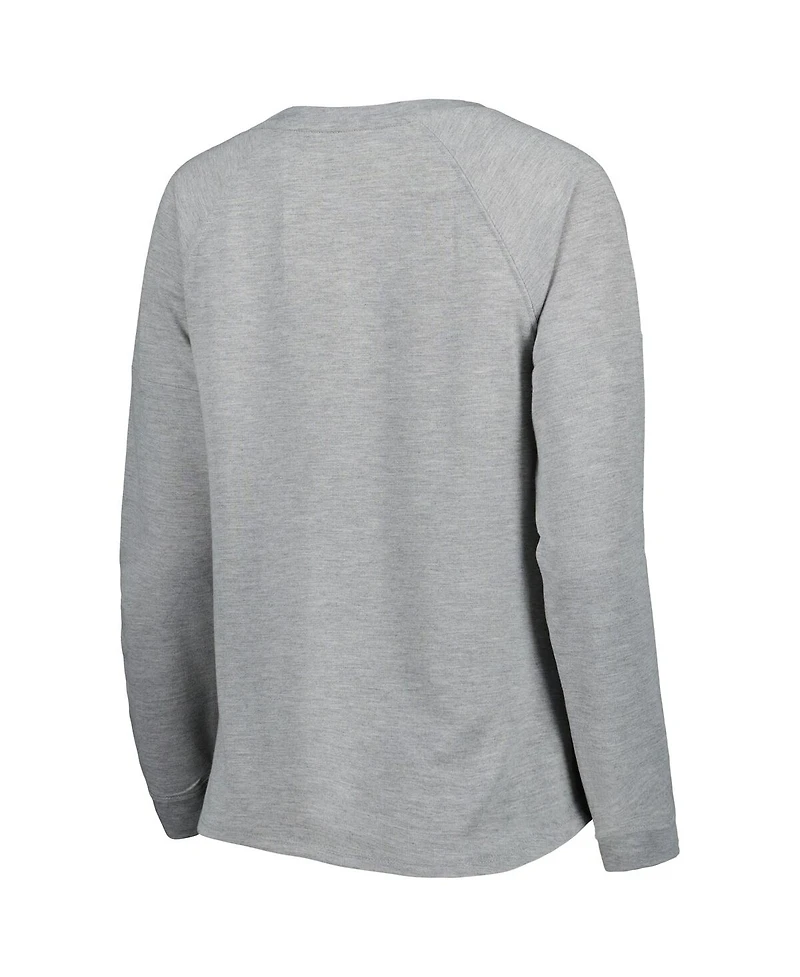 Outerstuff Juniors Heathered Gray Cleveland Browns All Striped Up Raglan Long Sleeve T-Shirt