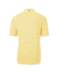 Cutter & Buck Men's Gold Pittsburgh Steelers Virtue Eco Pique Stripe Polo Shirt