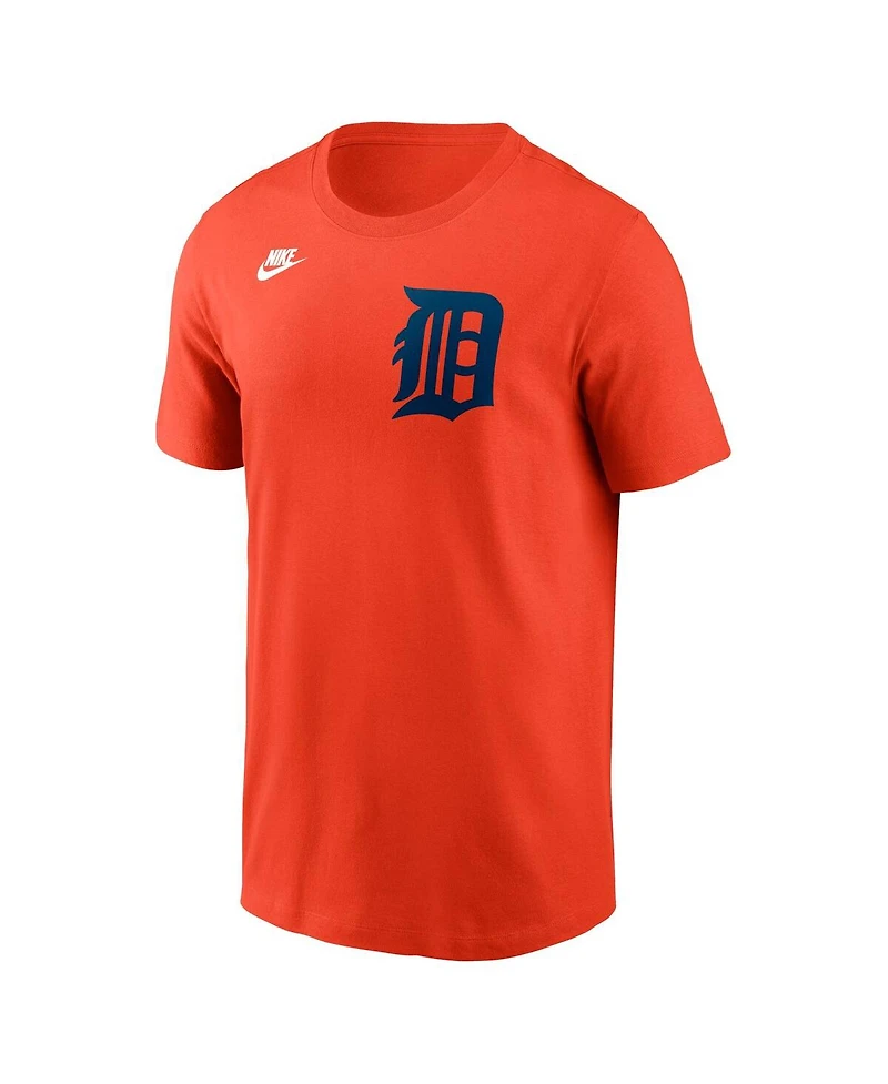 Nike Men's Orange Detroit Tigers Cooperstown Wordmark T-Shirt