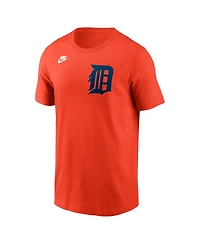 Nike Men's Orange Detroit Tigers Cooperstown Wordmark T-Shirt