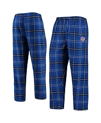 Concepts Sport Men's Blue/Black New York Knicks Ultimate Plaid Flannel Pants