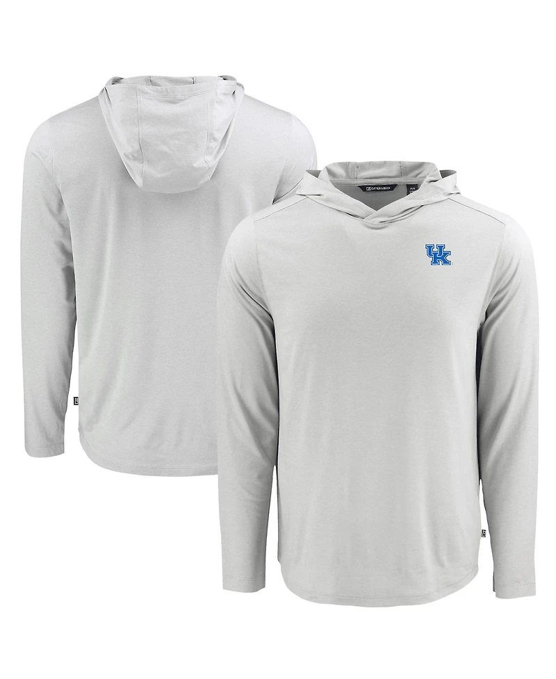 Cutter & Buck Men's Gray Kentucky Wildcats Coastline Epic Comfort Eco Long Sleeve Hoodie