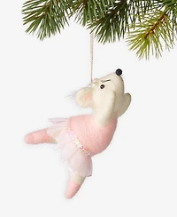 Holiday Lane Ballet Wool Dancing Mouse Ornament, Macy's Exclusive