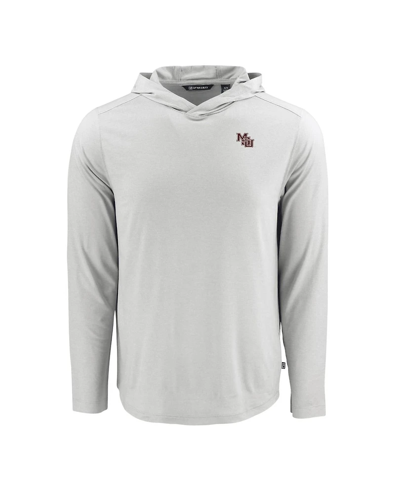 Cutter & Buck Men's Gray Mississippi State Bulldogs Coastline Epic Comfort Eco Long Sleeve Hoodie